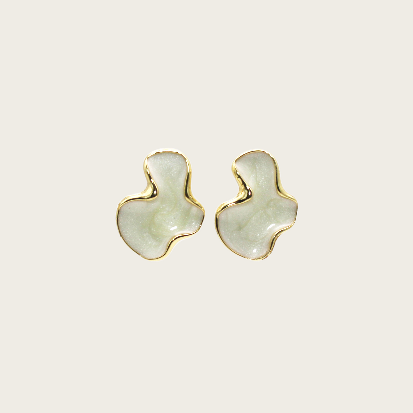 Abstract Shaped Enamel Stub Earrings