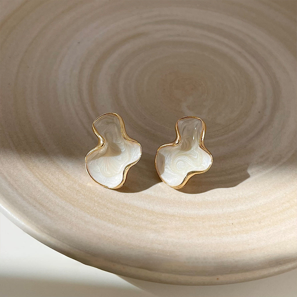 Bold geometric enamel earrings