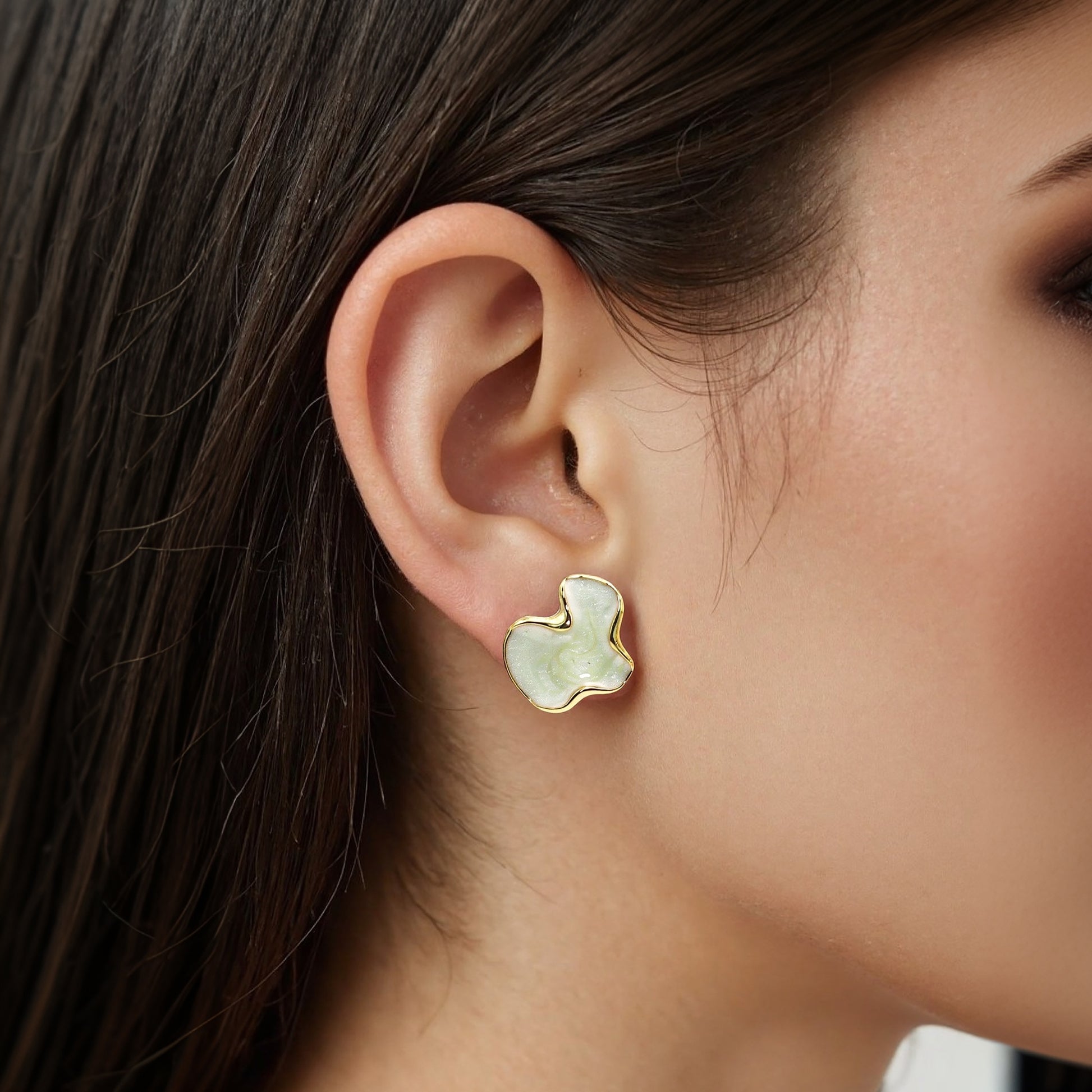 Bold geometric enamel earrings