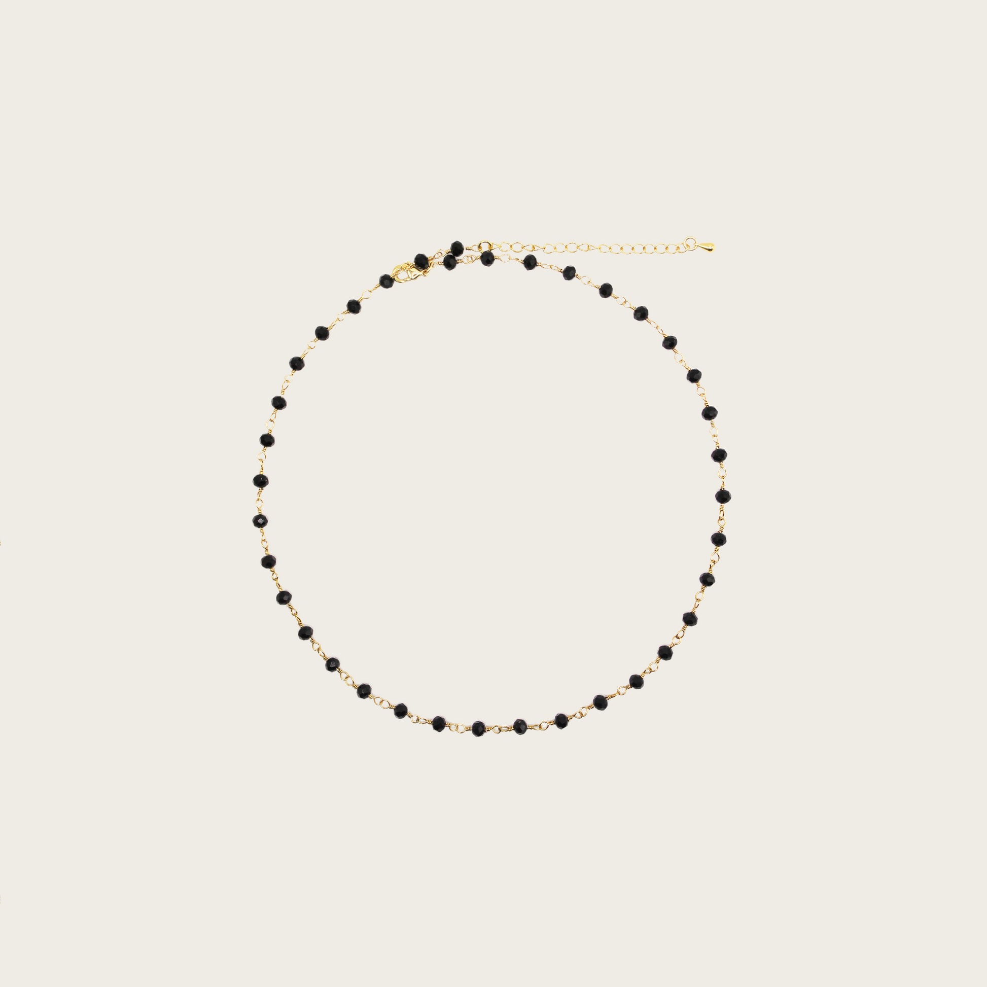 Sleek black spinel choker, modern design