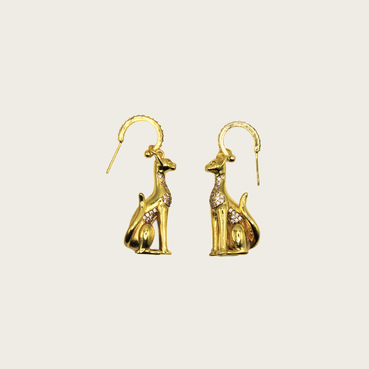 Bohemian Cat Earrings Necklace Set