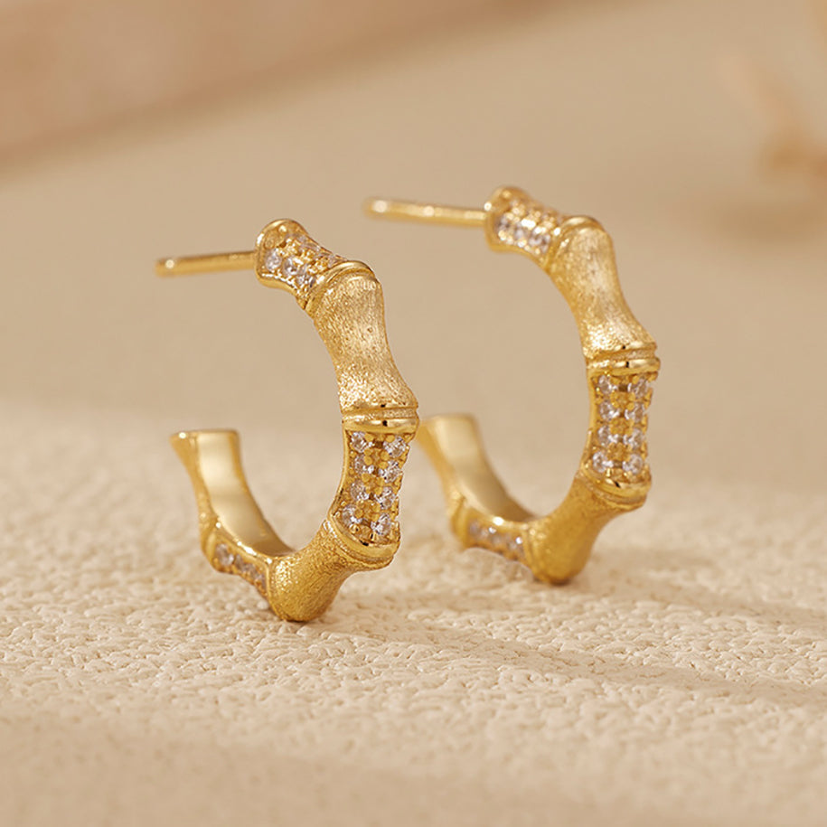 Textured hoop earrings