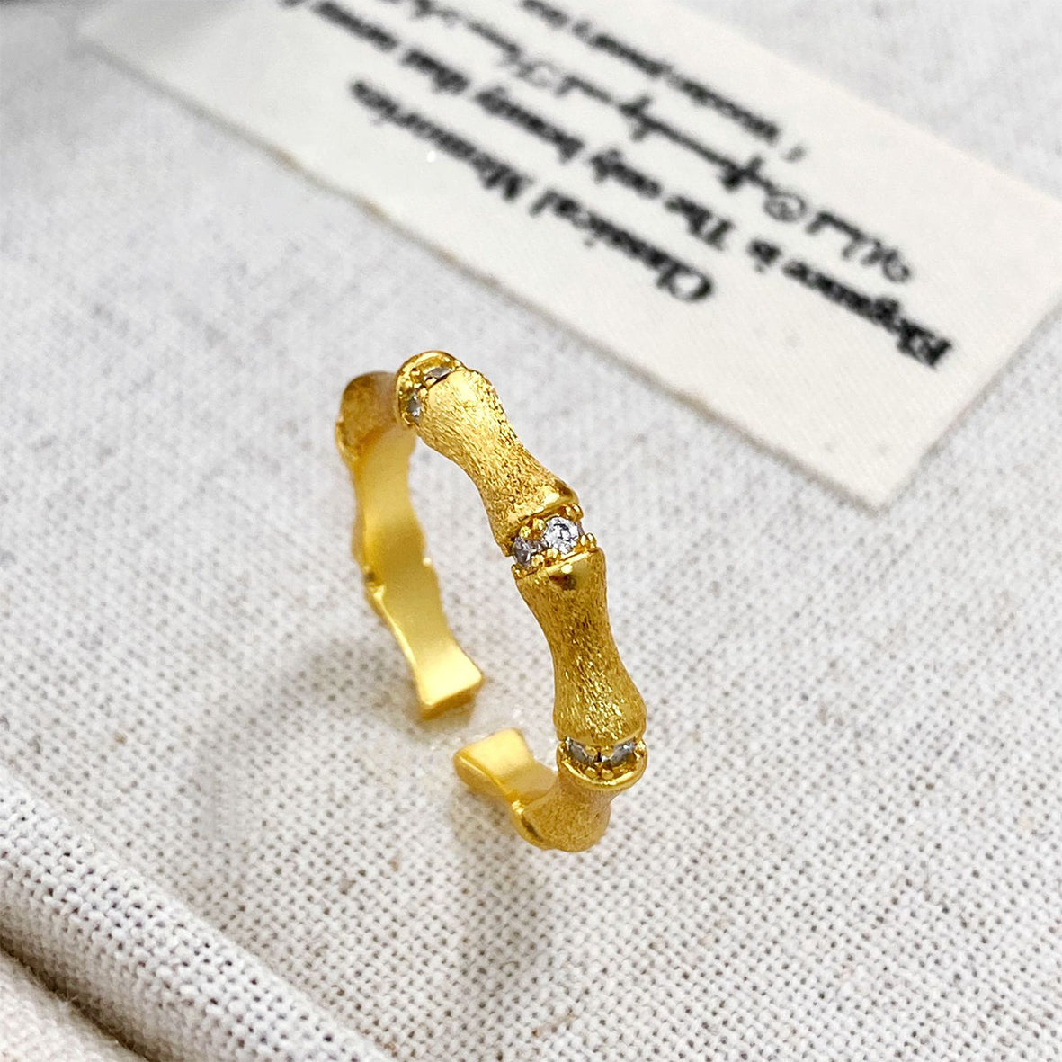 Open ring with textured details