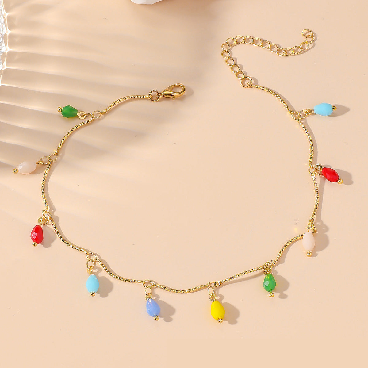 Rainbow color anklet layer
