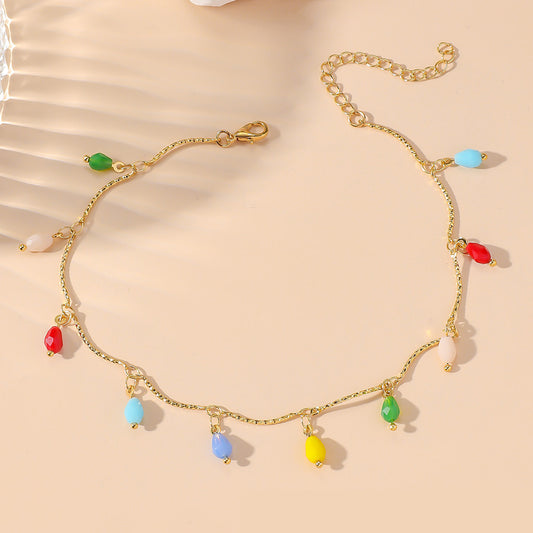 Rainbow color anklet layer