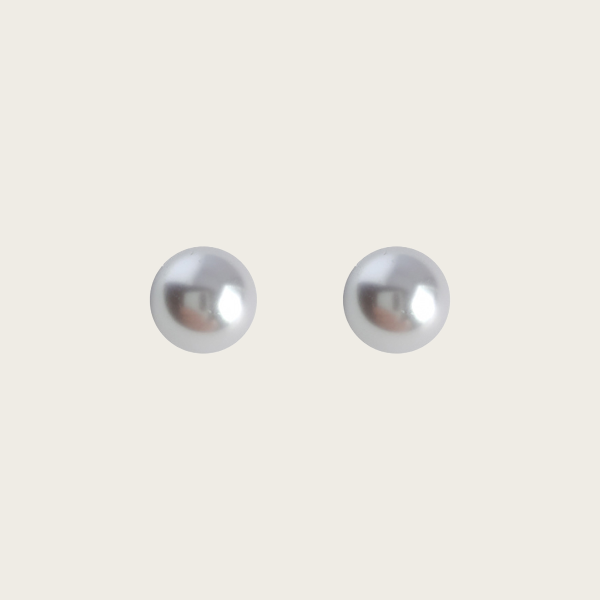 Chic gray glass pearl studs for everyday elegance