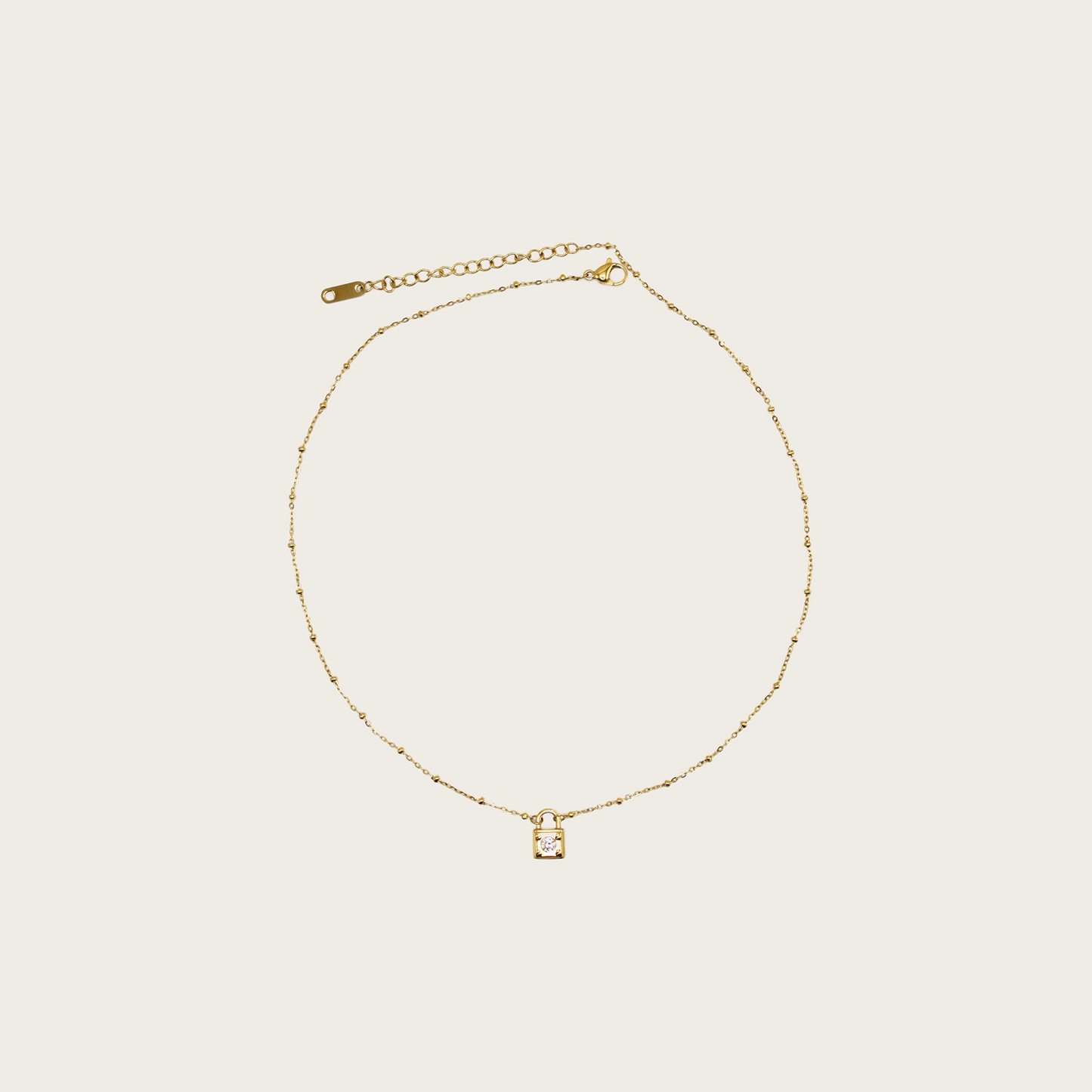 Timeless luxury necklace with a lucky lock design, layering necklace