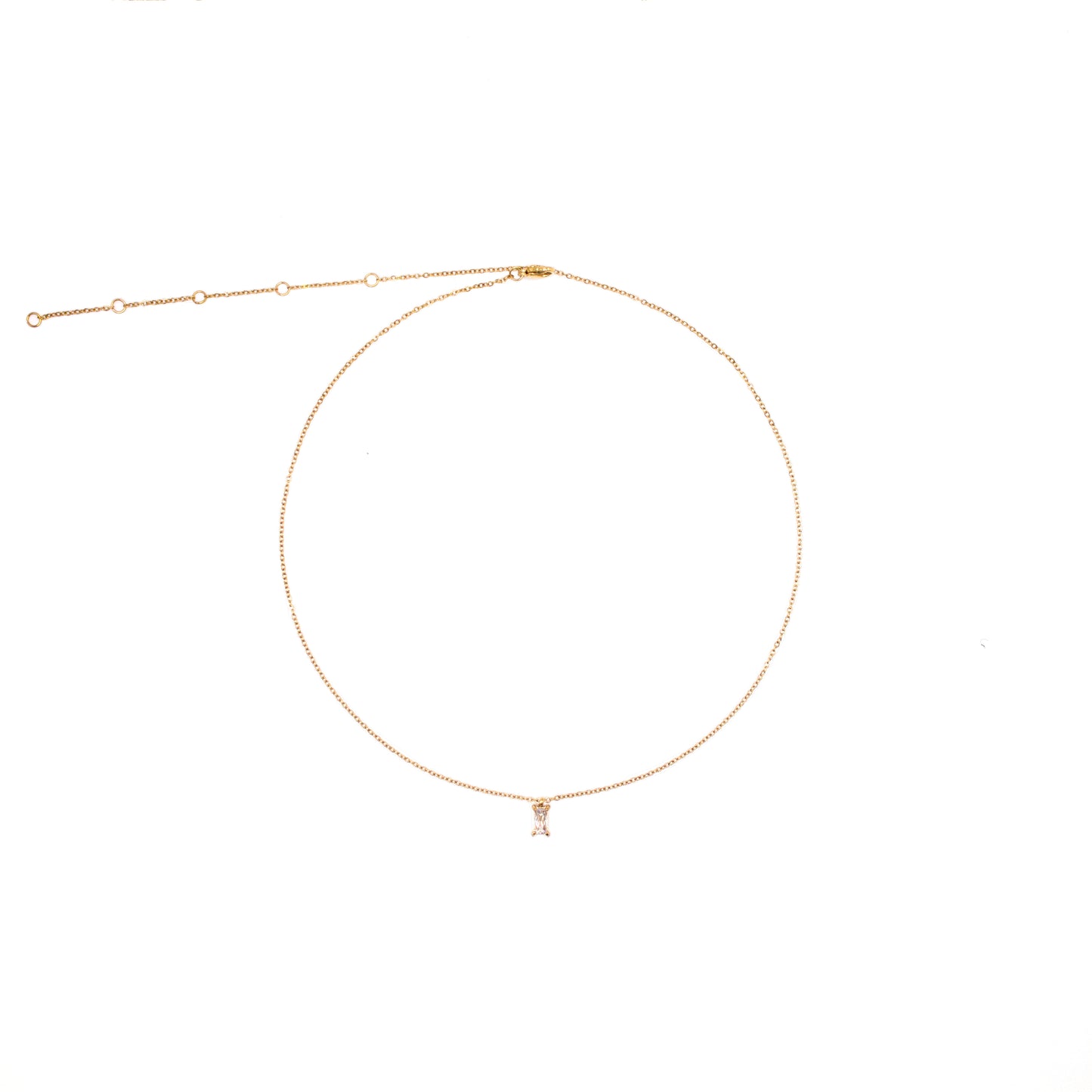 Mini Cube Zircon Necklace