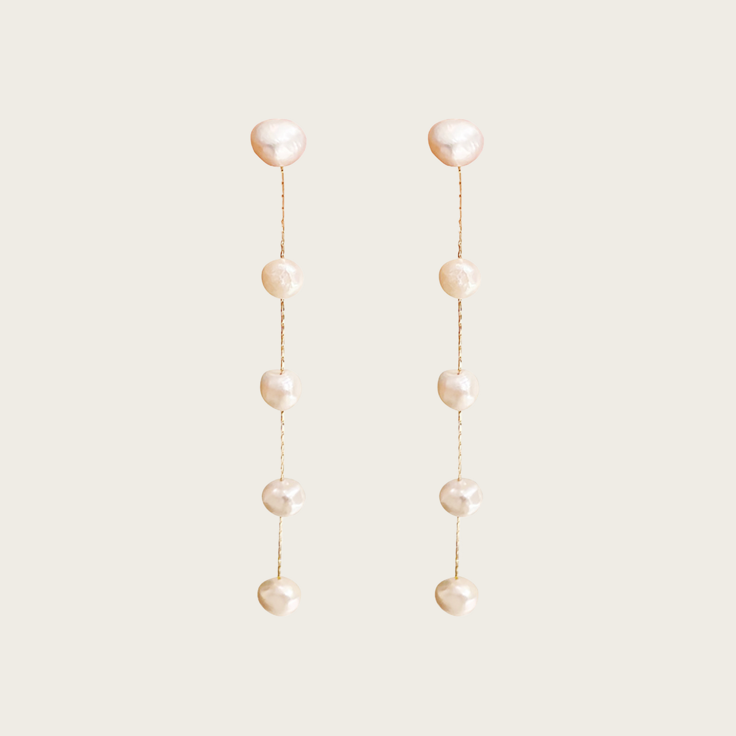 Elegant pearl and tassel earrings