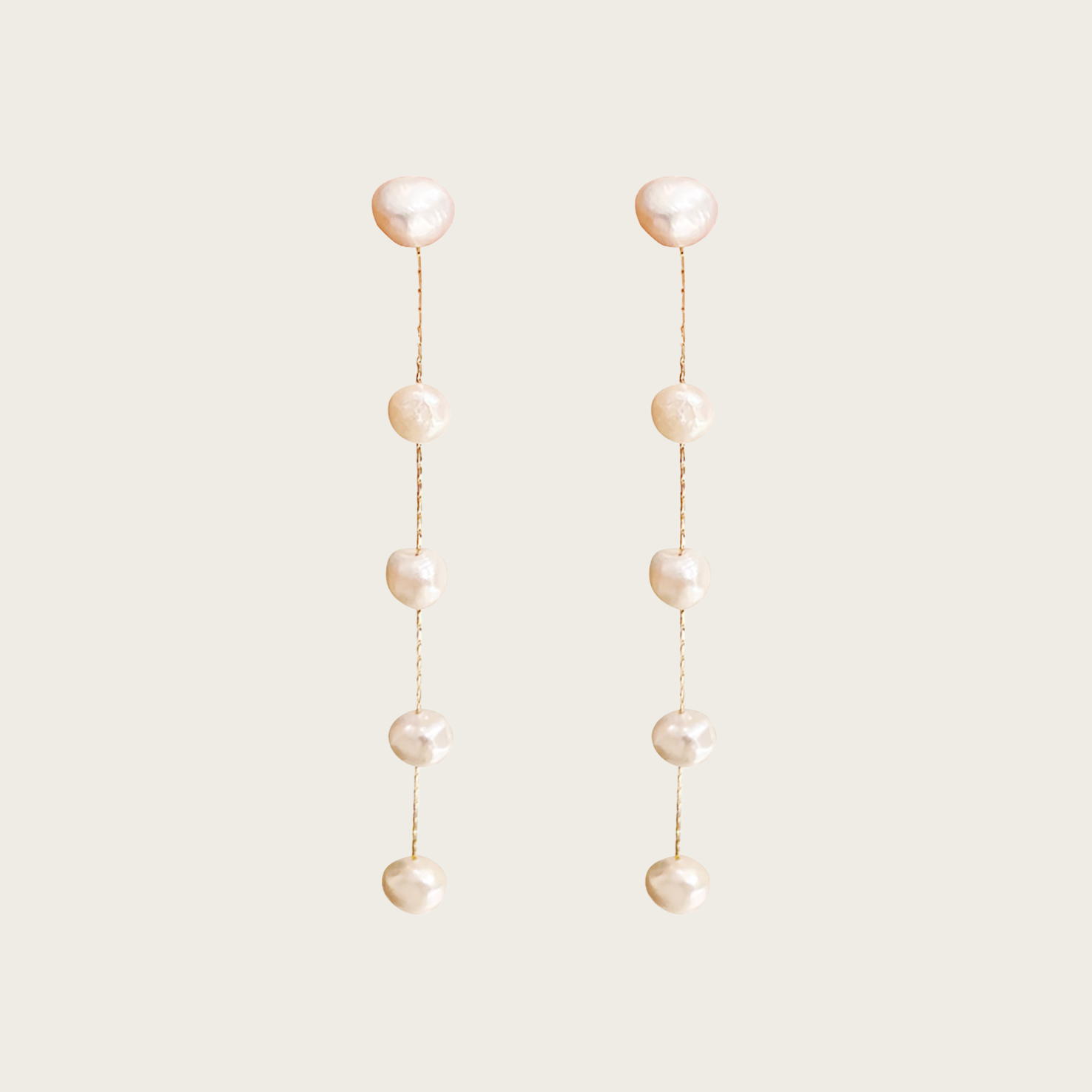 Elegant pearl and tassel earrings