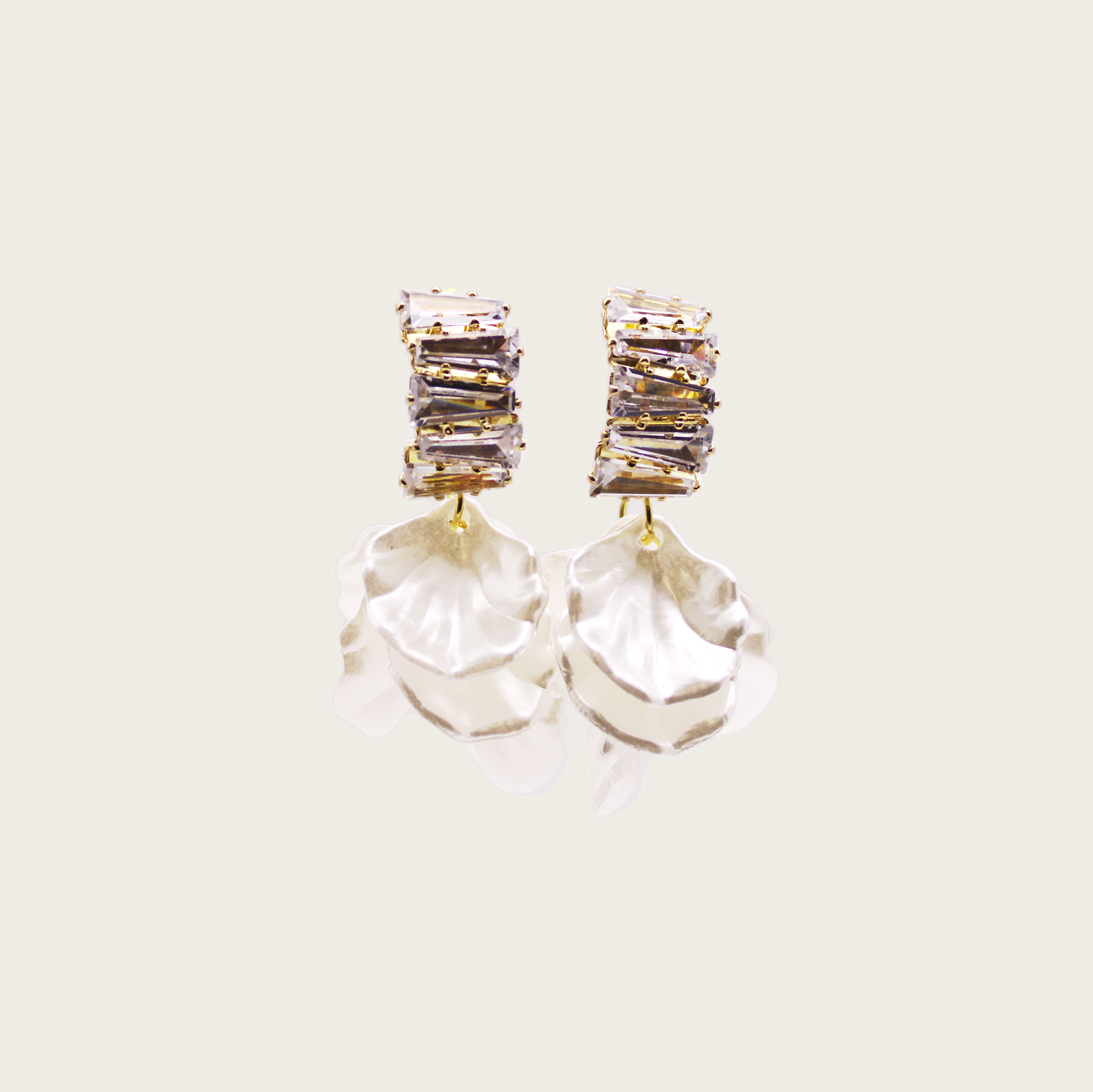 Elegant petal-inspired statement earrings