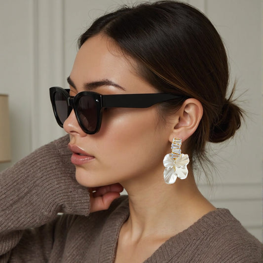 Elegant petal-inspired statement earrings