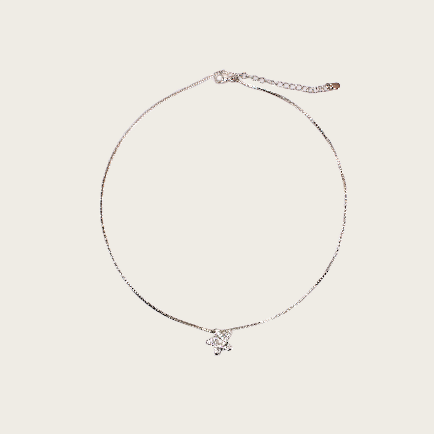 Timeless sterling silver necklace featuring a star