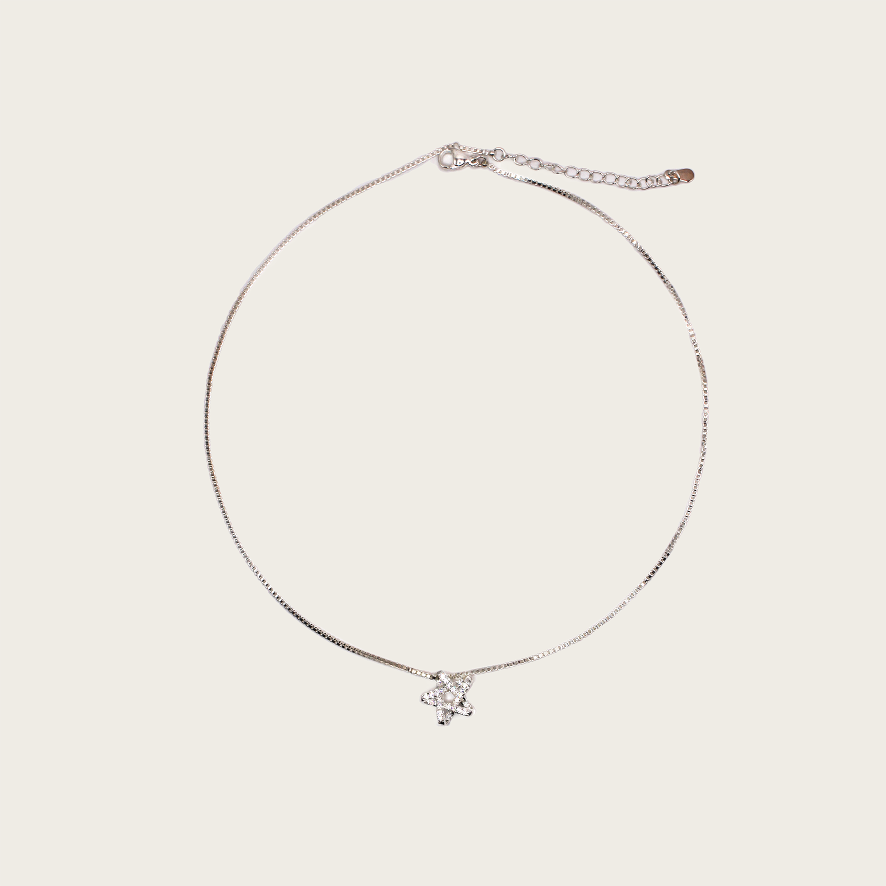 Timeless sterling silver necklace featuring a star