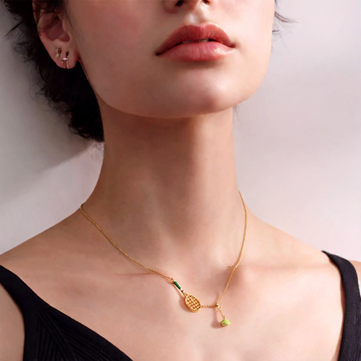 designed for tennis lovers to wear their passion close to their hear