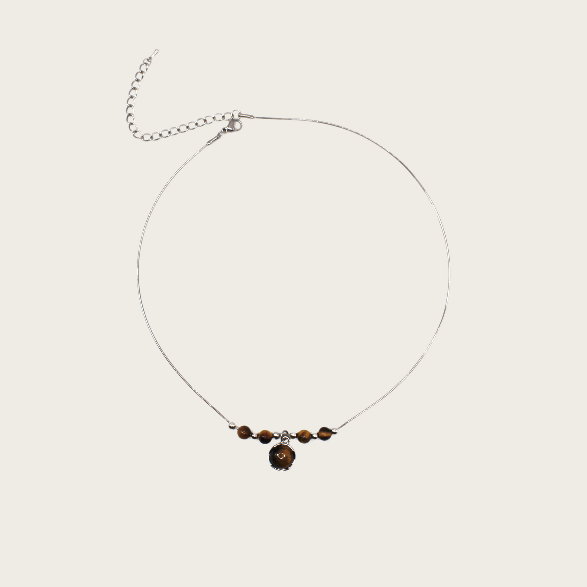 Stylish necklace featuring vibrant tigerite beads