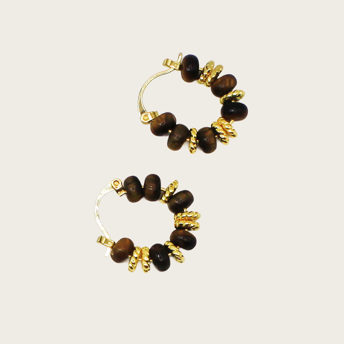 charming drop earrings with vibrant tigerite accents