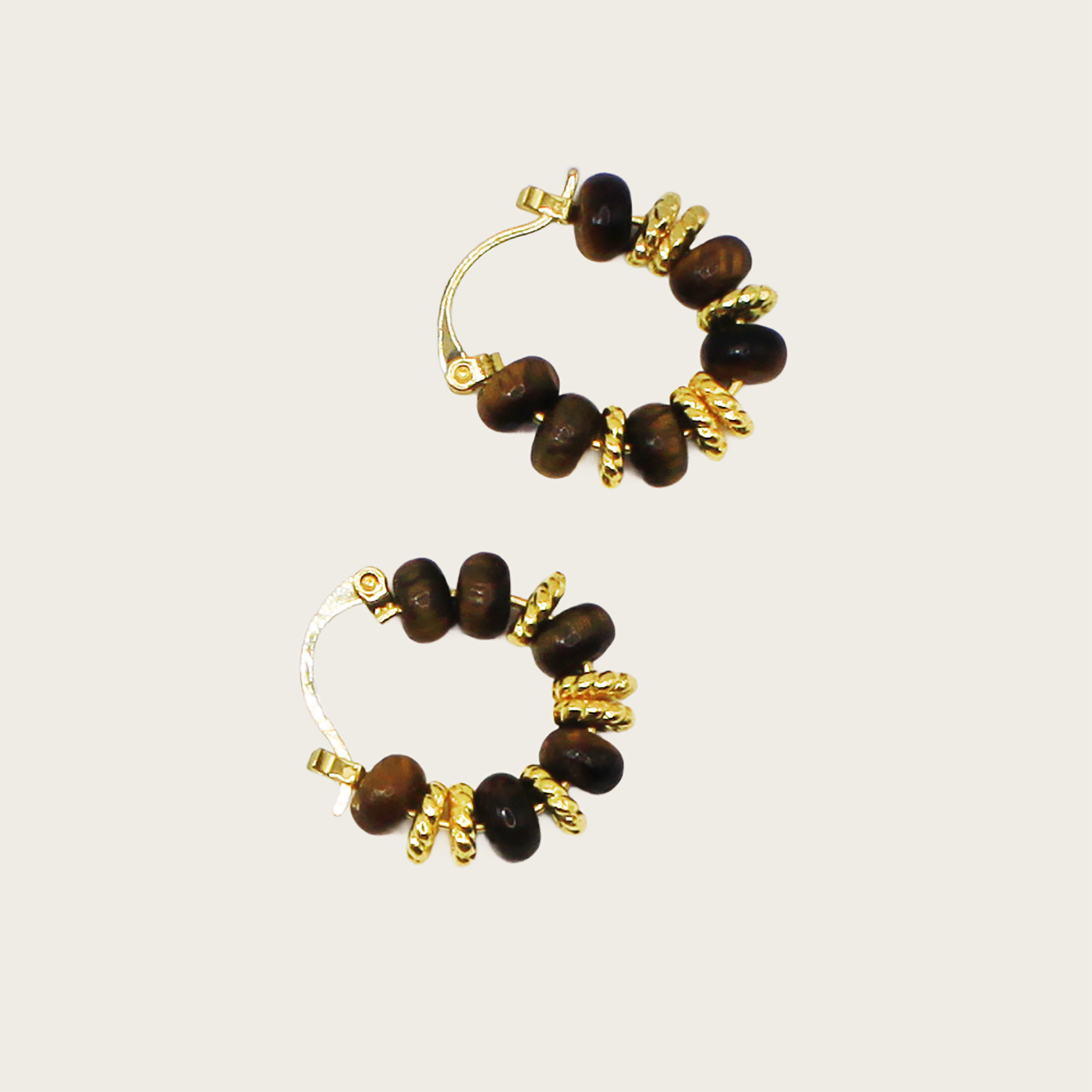 charming drop earrings with vibrant tigerite accents