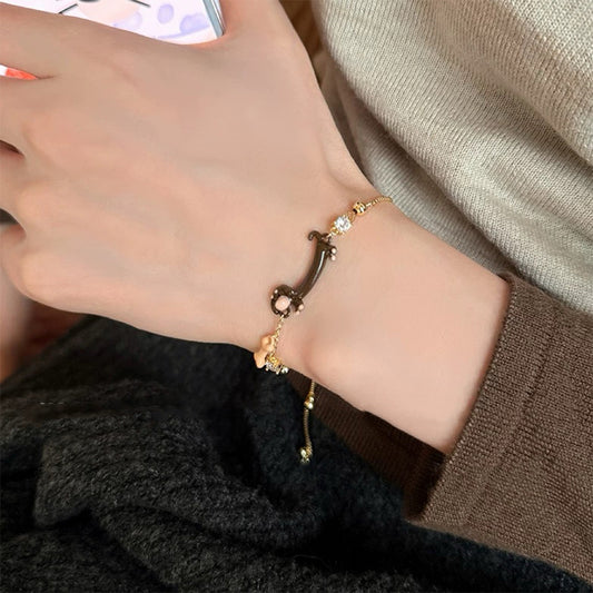 Charming wiener puppy bracelet, fun and unique