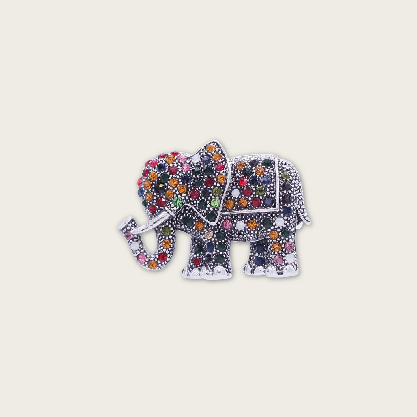 Colorful elephant pin